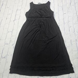Milk Nursingwear WOMENS SIZE XS Maternity Nursing Sleeveless Dress Black Flowy